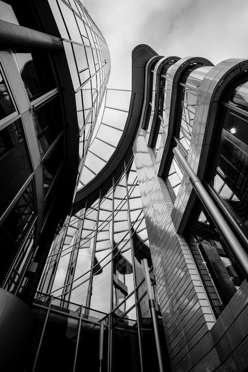 Reflections in Windows of Modern Office Building