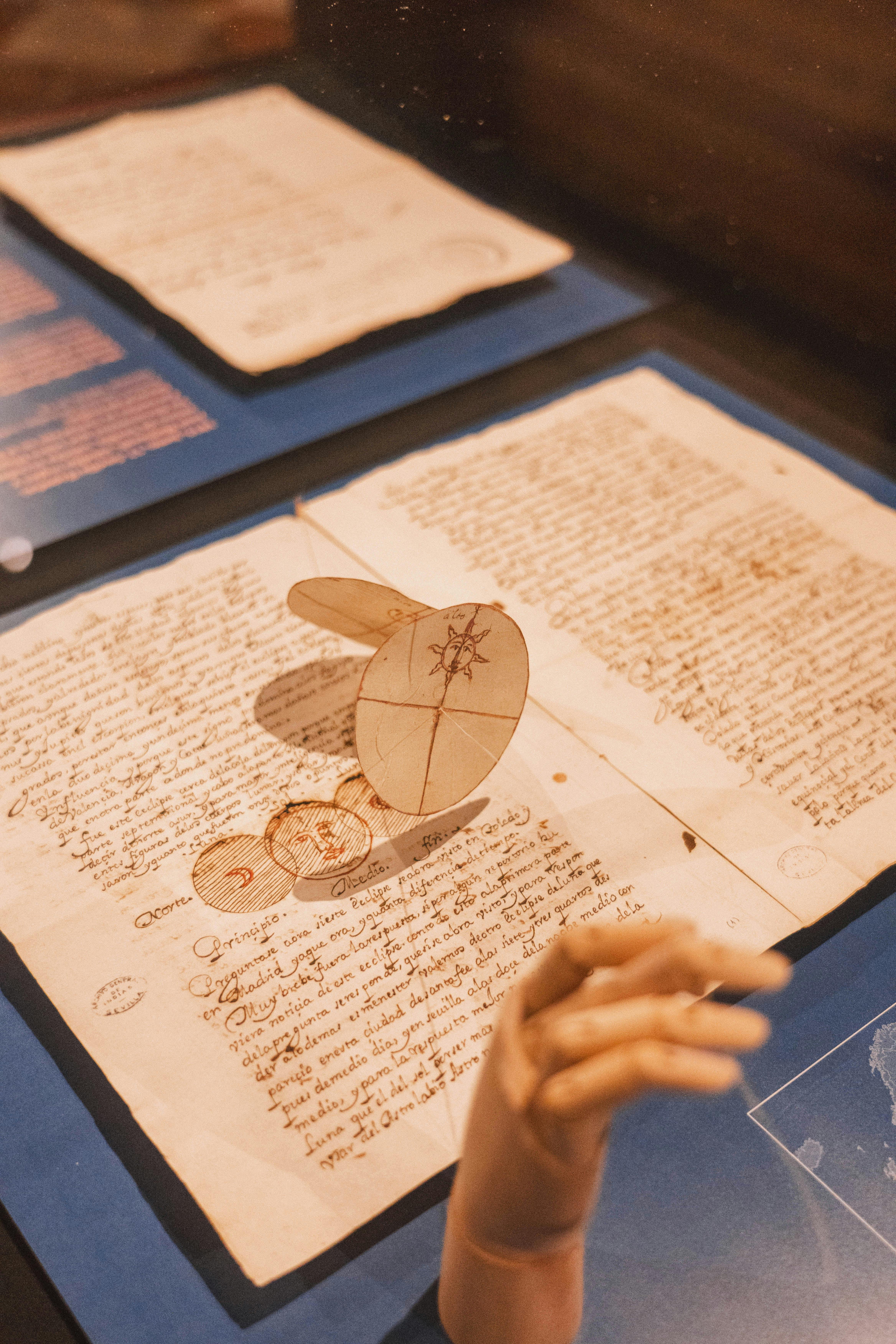 handwritten notes in general archive of the indies in seville