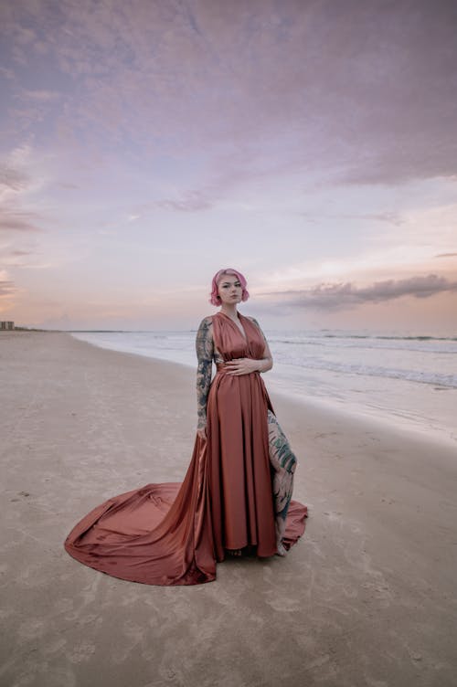 Foto profissional grátis de areia, cor-de-rosa, iluminado por trás