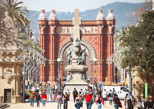 Foto stok gratis arc de triomf, barcelona, kota