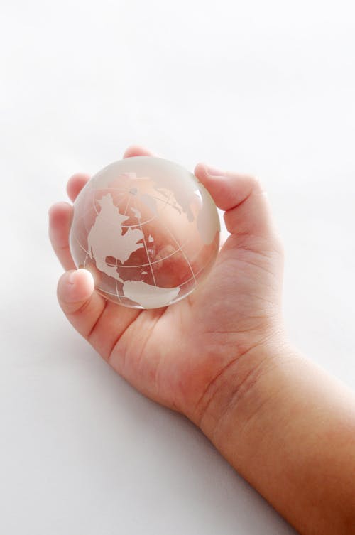 globe in hand
