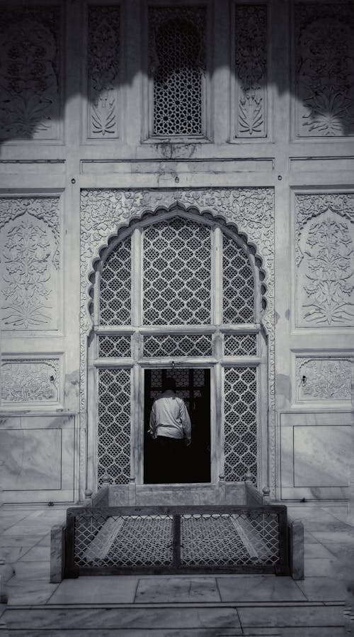 Foto d'estoc gratuïta de adornat, arquitectura, blanc i negre