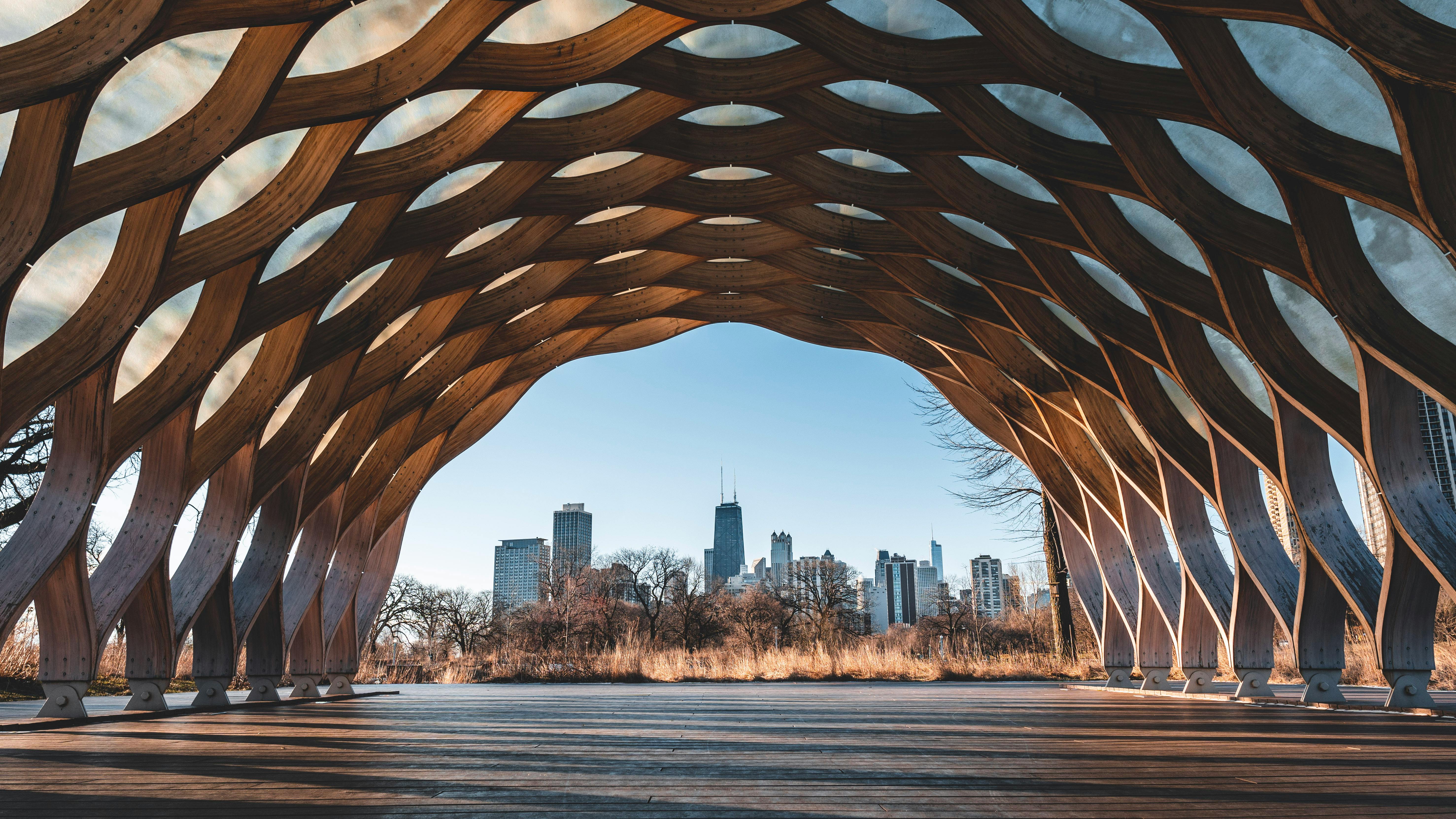 architectural photography of tunnel