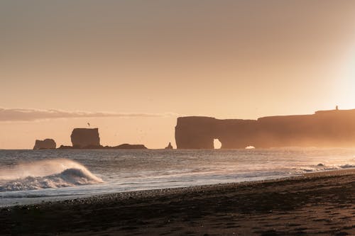 Бесплатное стоковое фото с береговая линия, волна, восход