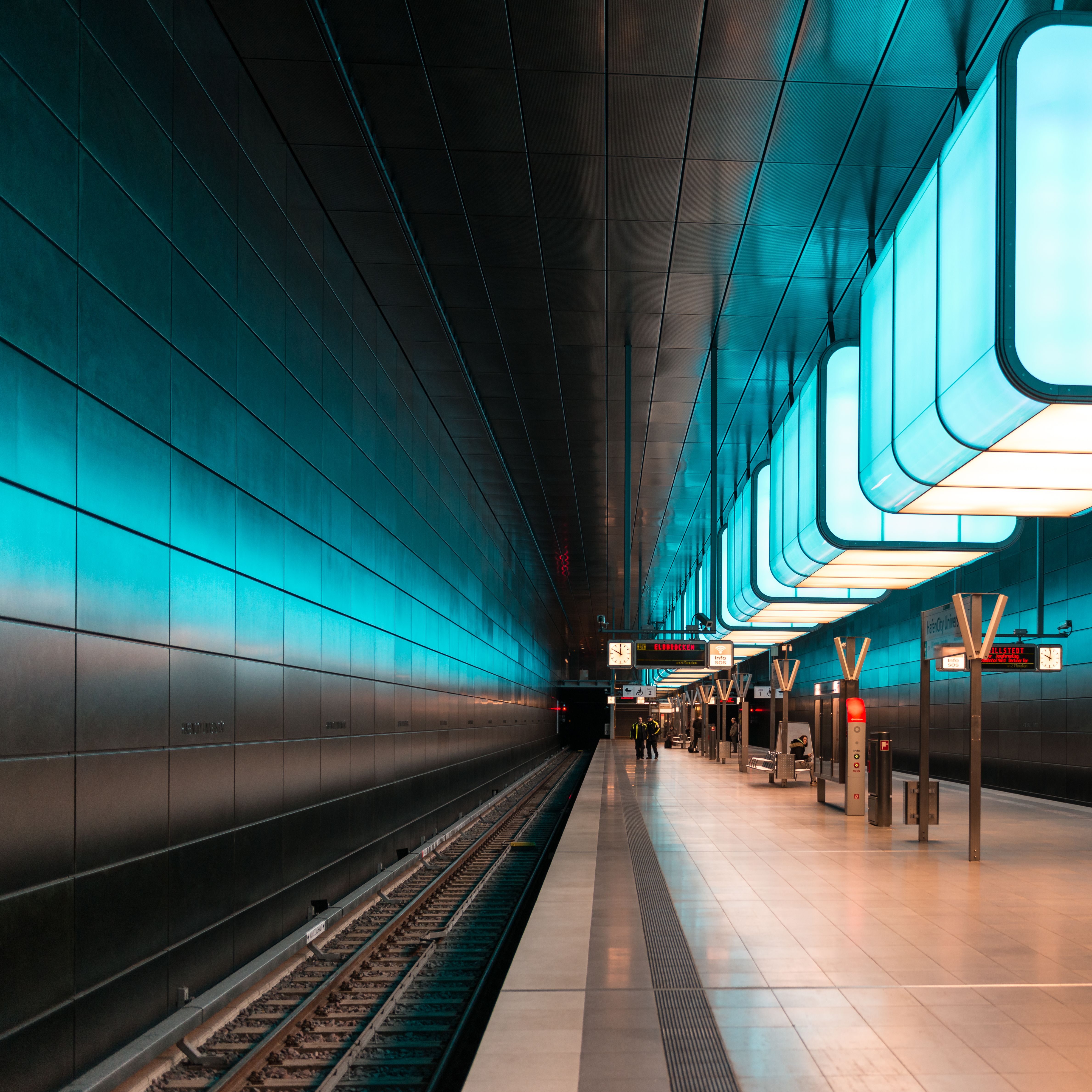 Discover the sleek design of Hamburg's futuristic subway station with modern architecture.