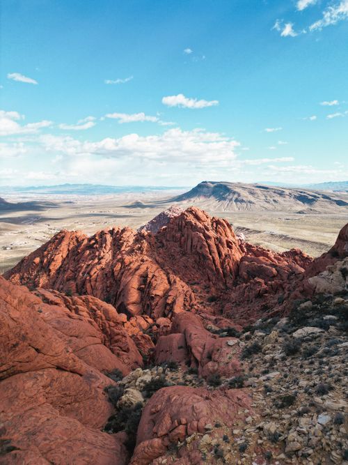 Free Vibrant red rock formations in Valley of Fire State Park, showcasing Nevada's unique desert beauty. Stock Photo