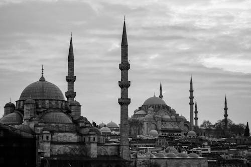Immagine gratuita di architettura ottomana, bianco e nero, città