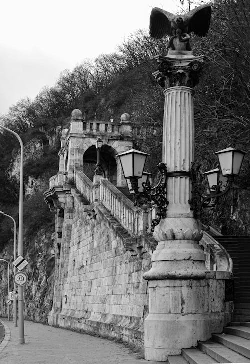 Základová fotografie zdarma na téma Budapešť, černobílé fotografie, černobílý