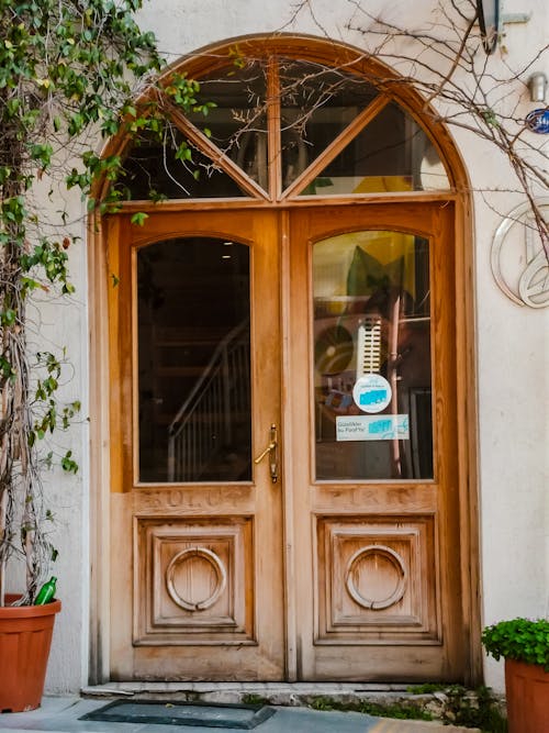 Closed Door with Windows