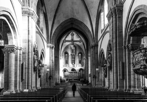 Δωρεάν στοκ φωτογραφιών με st. peters καθεδρικός ναός, ασπρόμαυρο, αψίδα