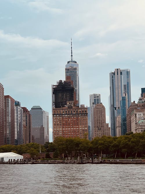 A view of the city from a boat