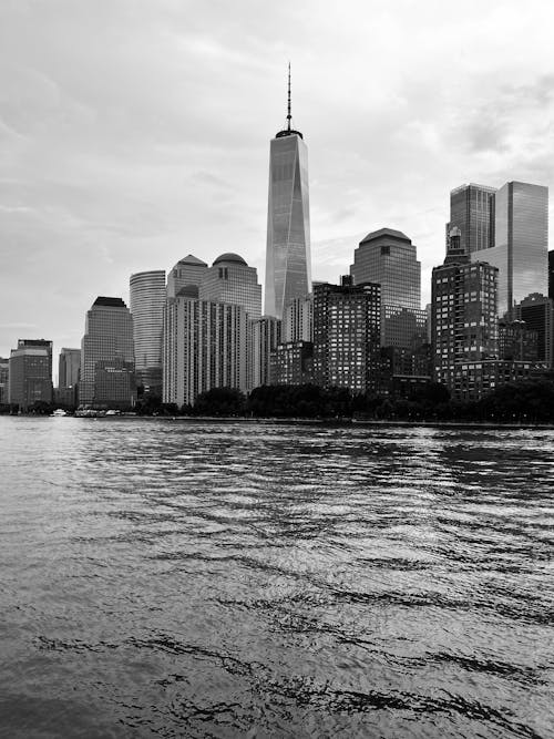 Ingyenes stockfotó fekete-fehér, felhőkarcoló, felhőkarcolók témában