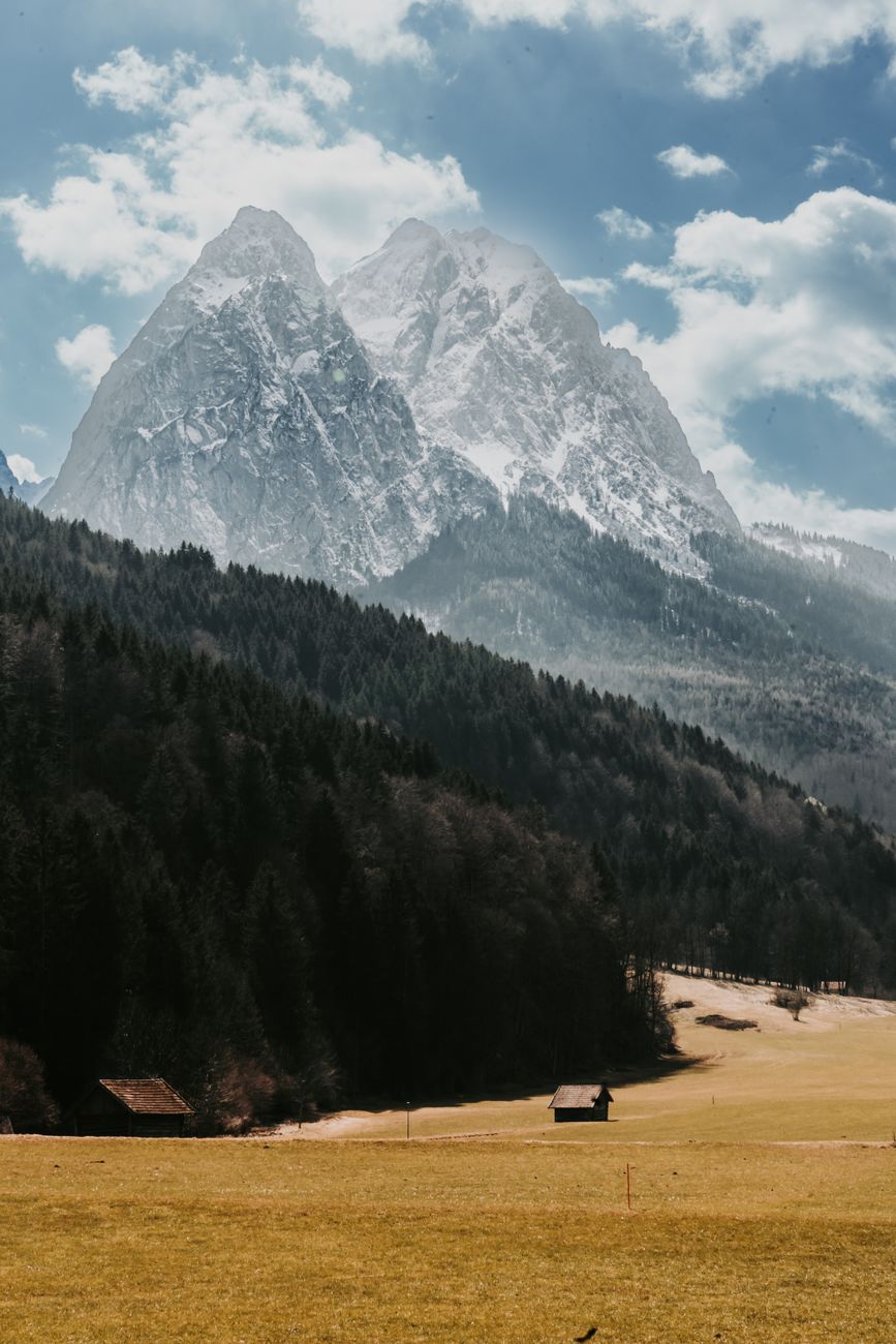 Scenic view of mountain peak