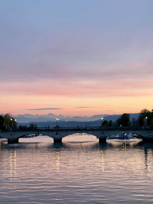 Coucher De Soleil à Zurich