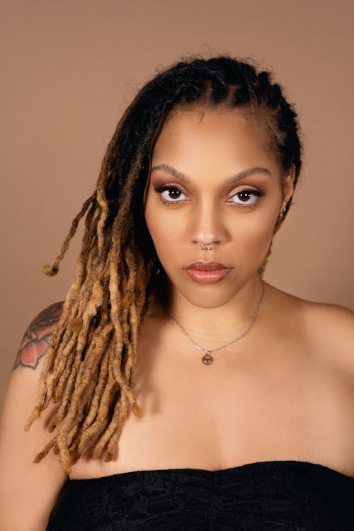 Portrait of a Young Woman with Dreadlocks 