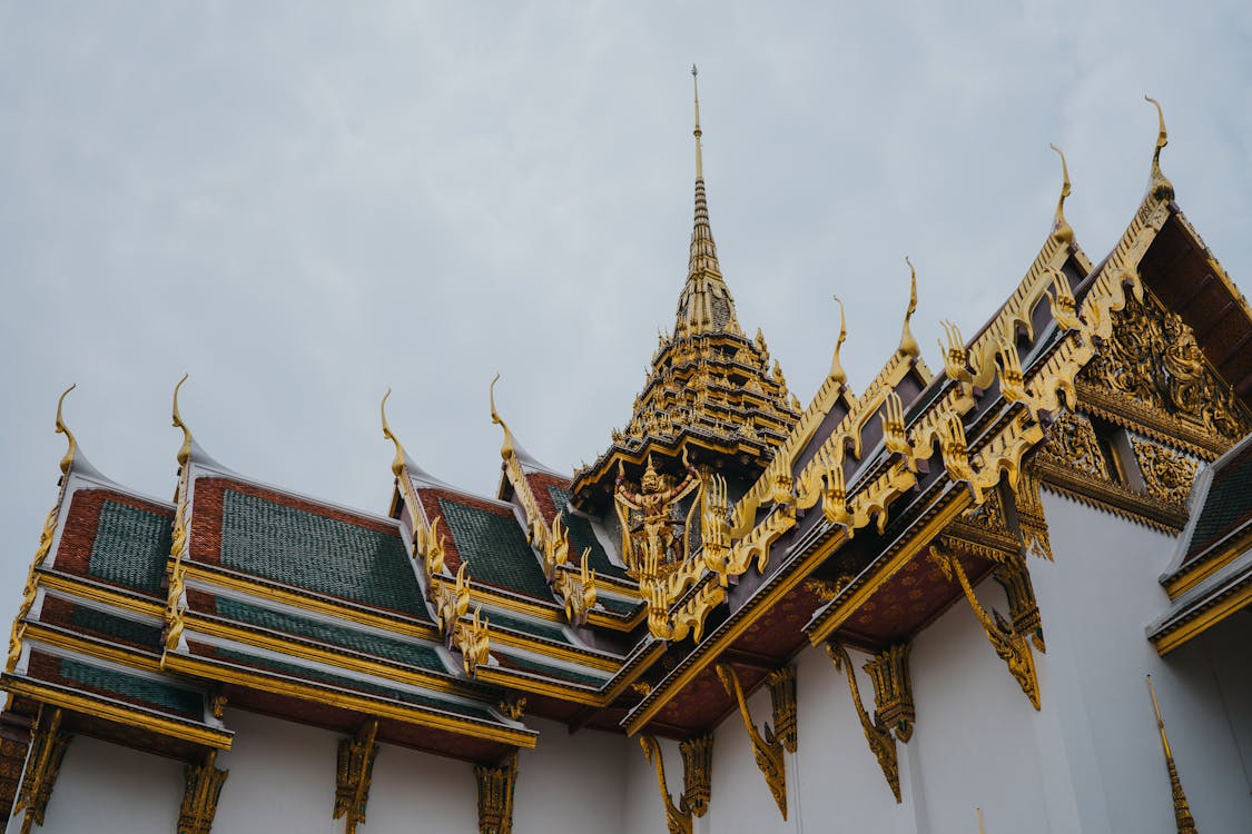 Imagine de stoc gratuită din acoperiș, auriu, budist