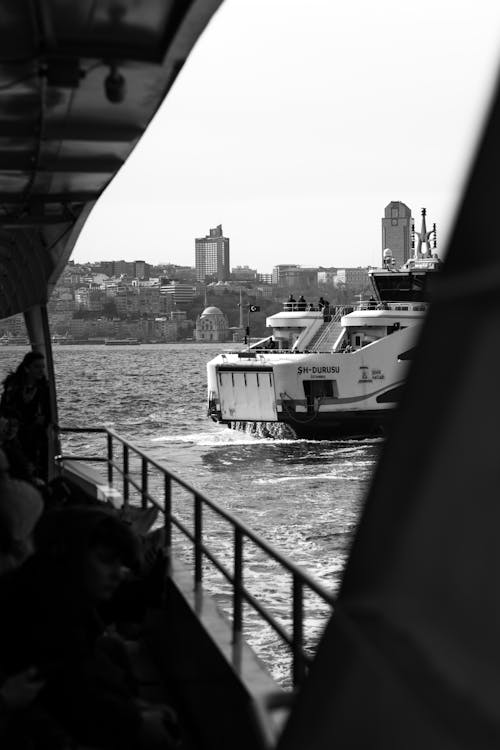 Immagine gratuita di barche, bianco e nero, Istanbul