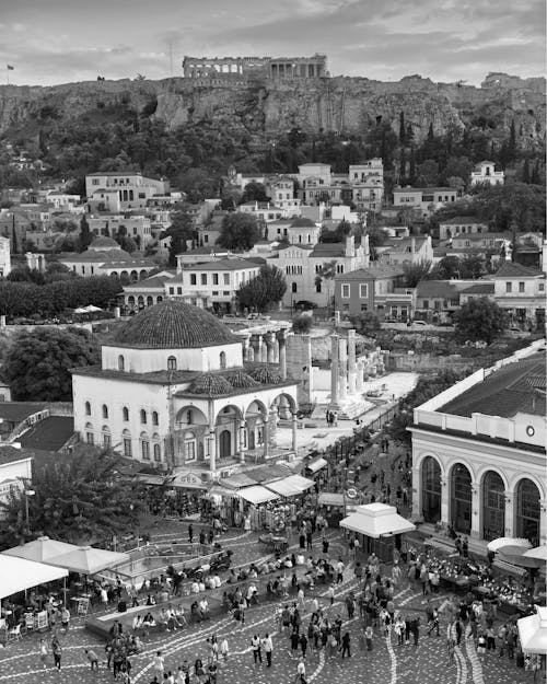 Foto stok gratis agora, akropolis, alun-alun monastiraki
