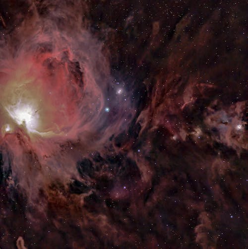 Free Orion & the Cosmic Keyhole Nebulae Stock Photo