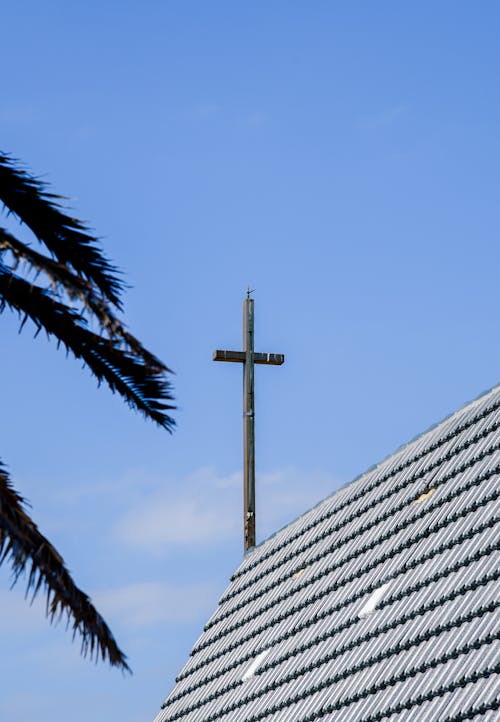 Foto d'estoc gratuïta de cel blau, creu, cristianisme