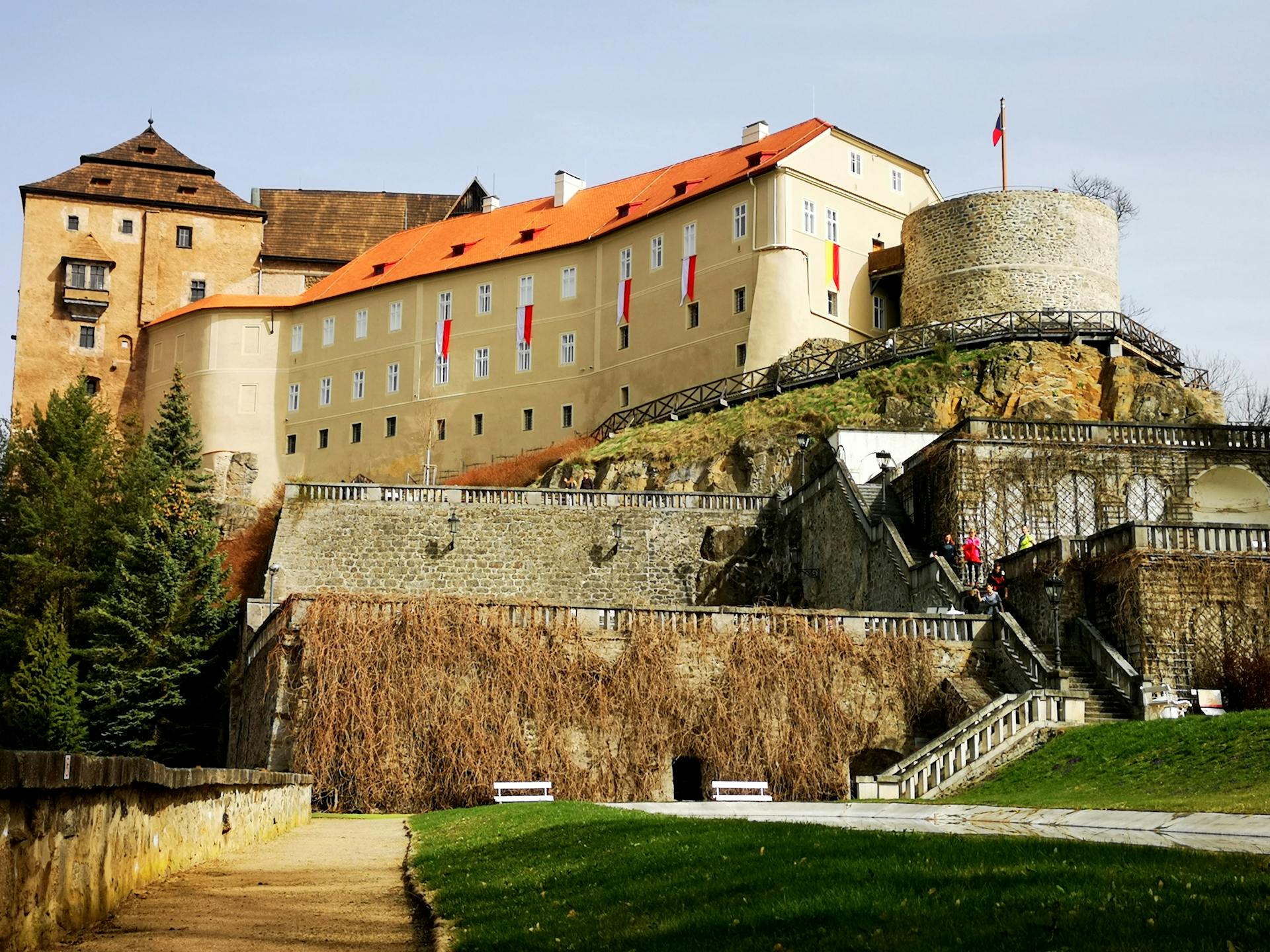 View of State Castle Becov in Czech Republic