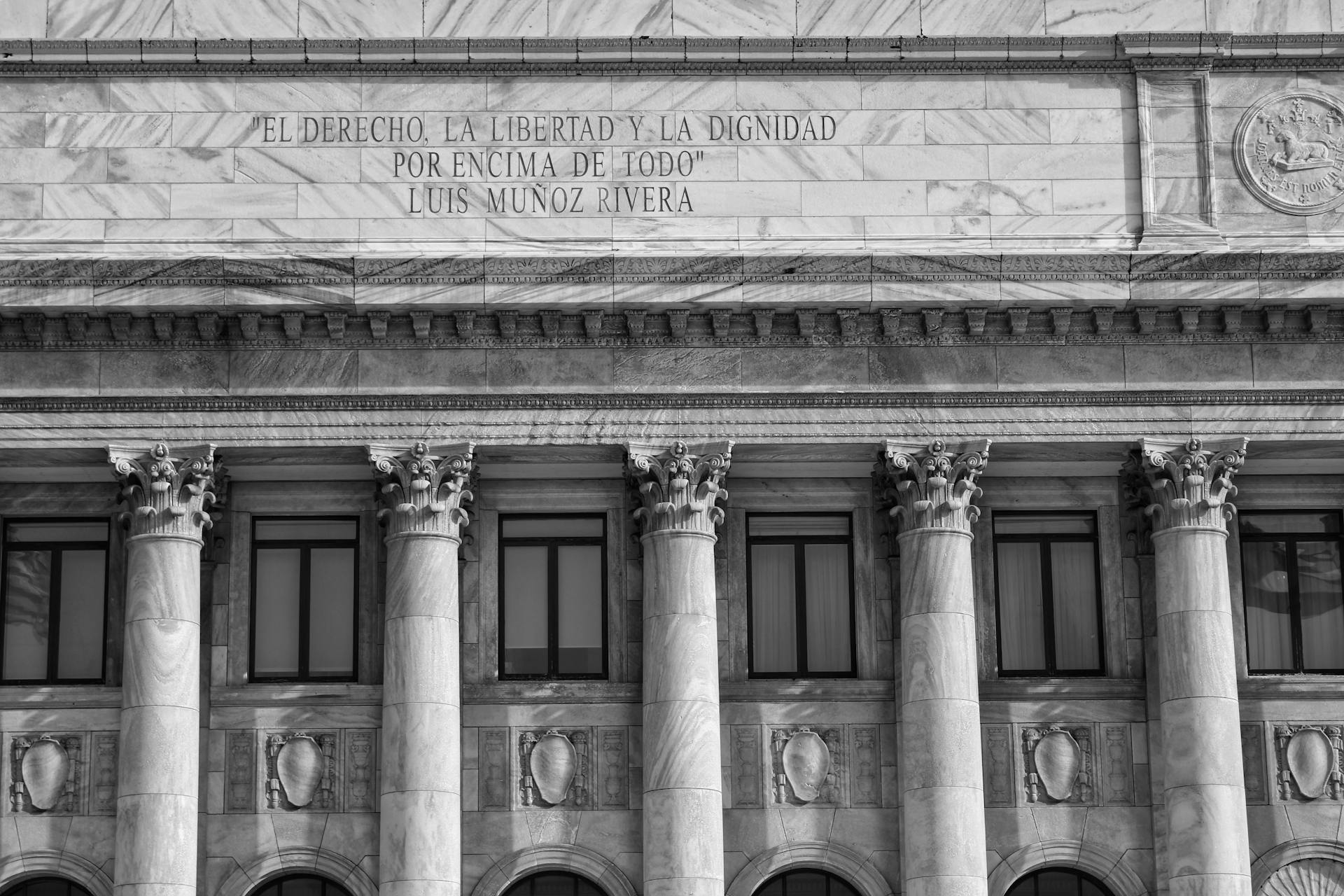 Neoclassical Facade of the Capitol of Puerto Rico