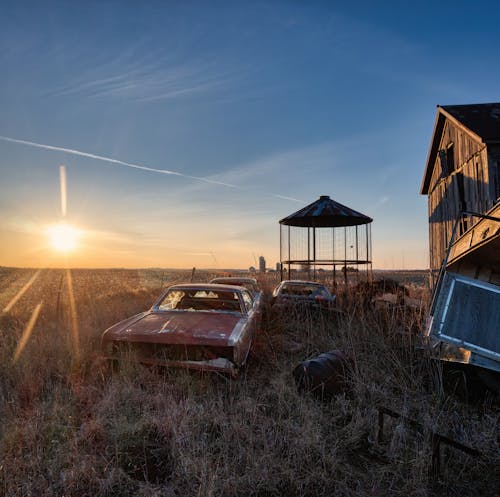 Fotos de stock gratuitas de abandonado, cielo, coche