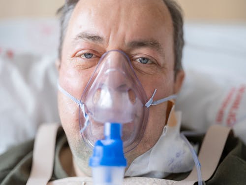 a patient in intensive care after heart surgery