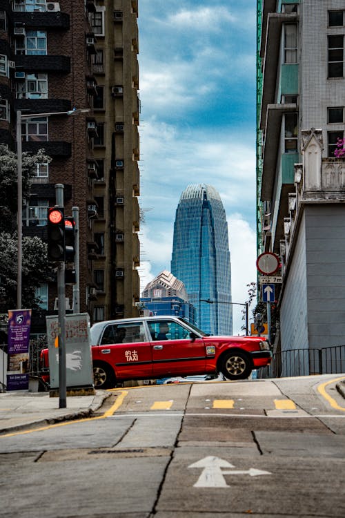 Fotobanka s bezplatnými fotkami na tému červené auto, Čína, mestských ulíc