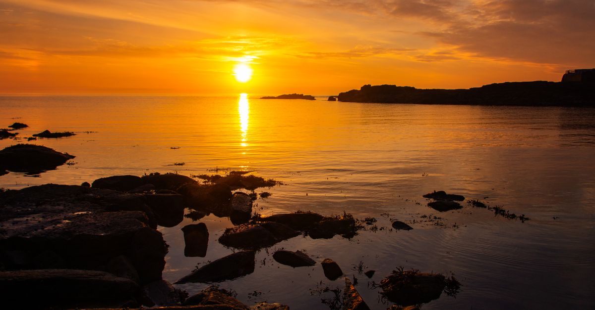 Back Lit Rocks Back Lit Rocks on the Sea at Sunset · Free Stock Photo