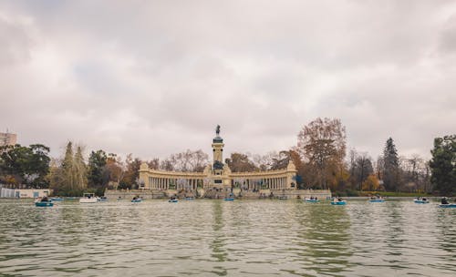 El Retiro Park in Madrid in Spain 