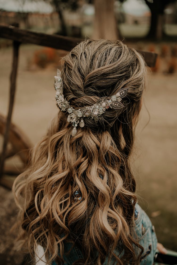 Blonde Woman With Jewelry Wreath