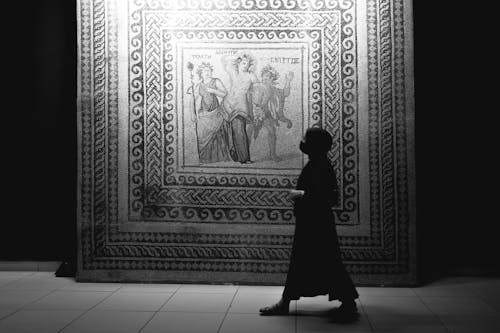 Darmowe zdjęcie z galerii z arras, chodzenie, czarno-biały