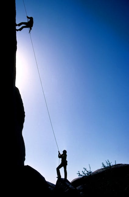 Mountain Climbing Silhouette