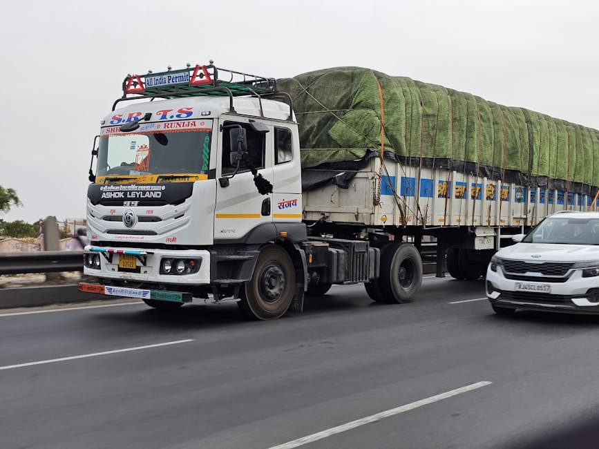 A semi-truck jackknifed across a highway, illustrating a common and dangerous type of truck accident - truck accident attorney A semi-truck jackknifed across a highway, illustrating a common and dangerous type of truck accident - truck accident attorney