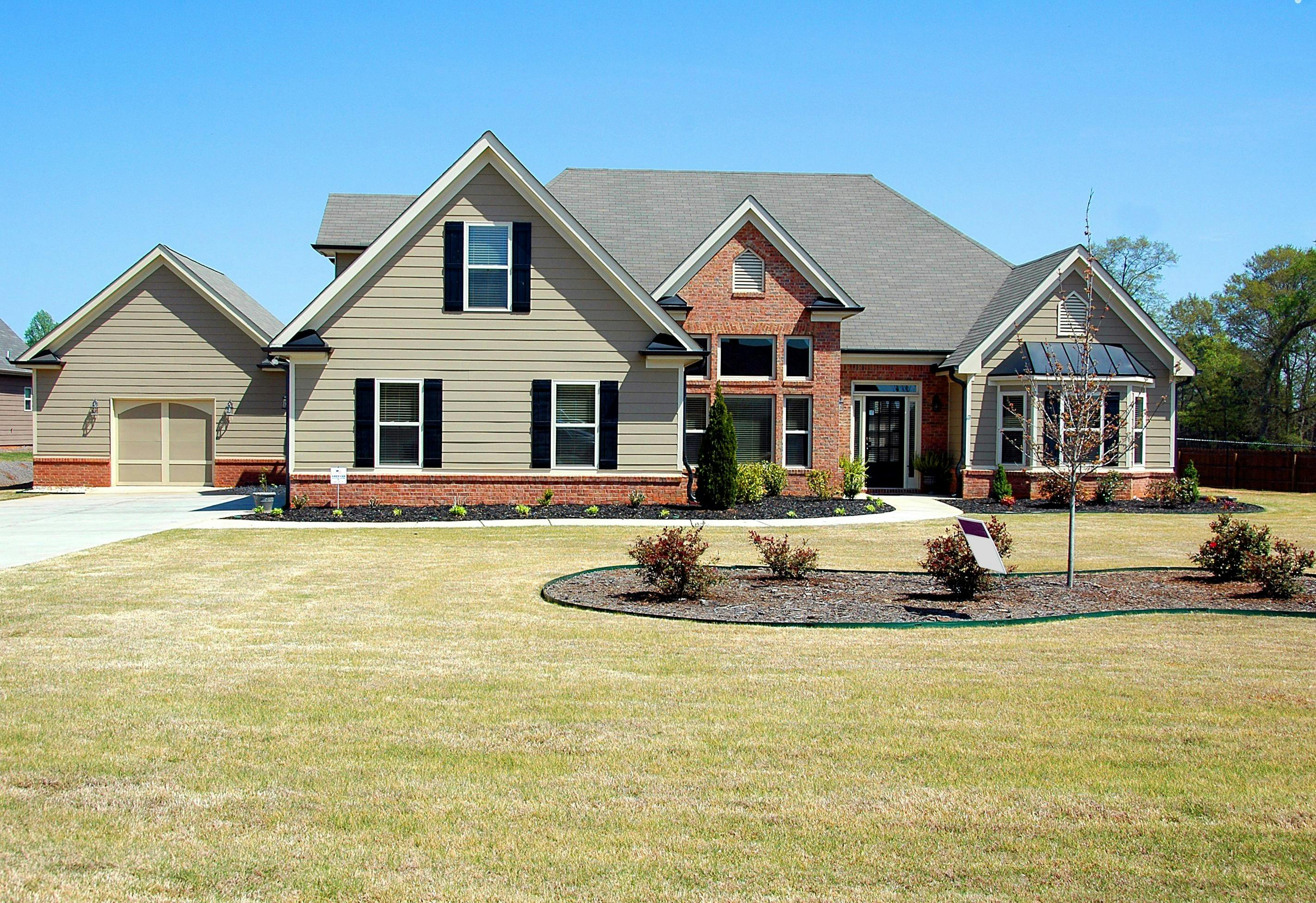 gray painted house