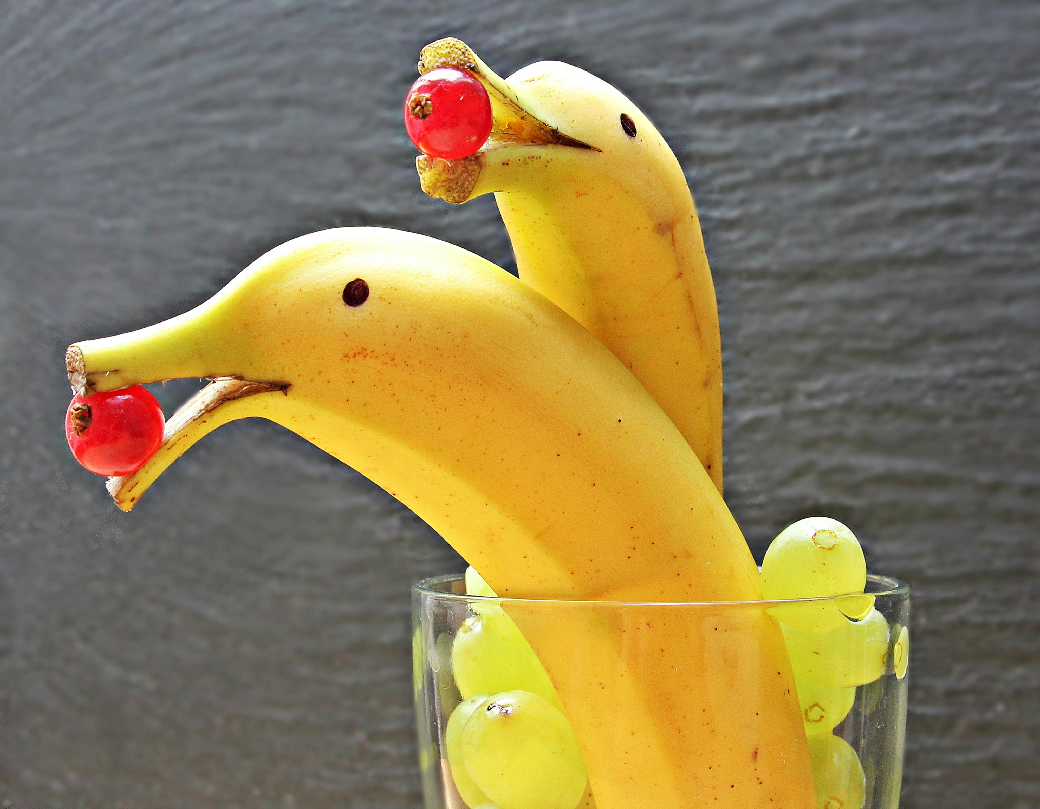 Kostenloses Foto zum Thema: appetitlich, banane delphin, banane snack