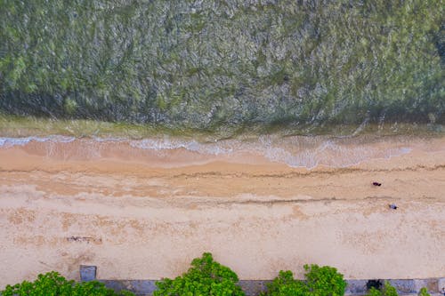 คลังภาพถ่ายฟรี ของ จากข้างบน, ชายหาด, ทราย