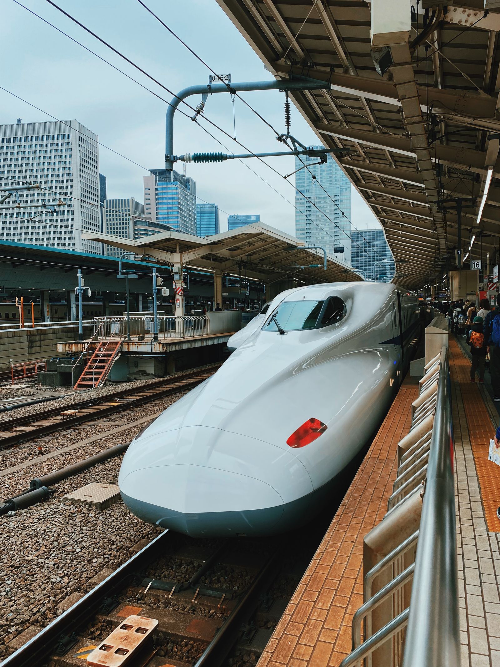 Shinkansen bullet train at Tokyo Station in Japan