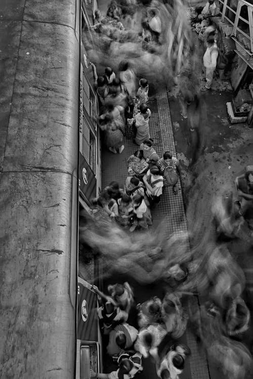 Základová fotografie zdarma na téma abstraktní, černobílý, chůze