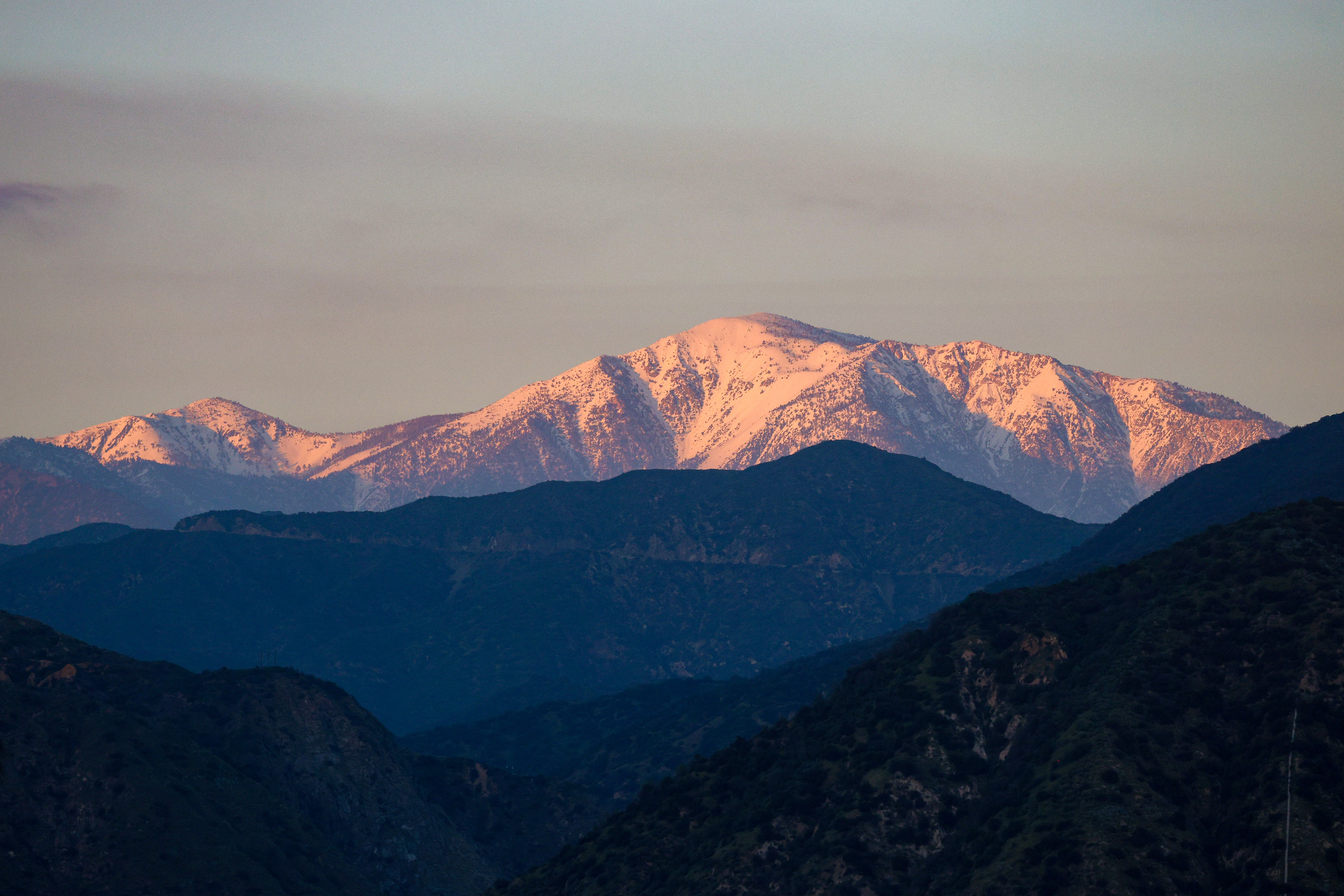 Landscape of Mountains at Sunset · Free Stock Photo