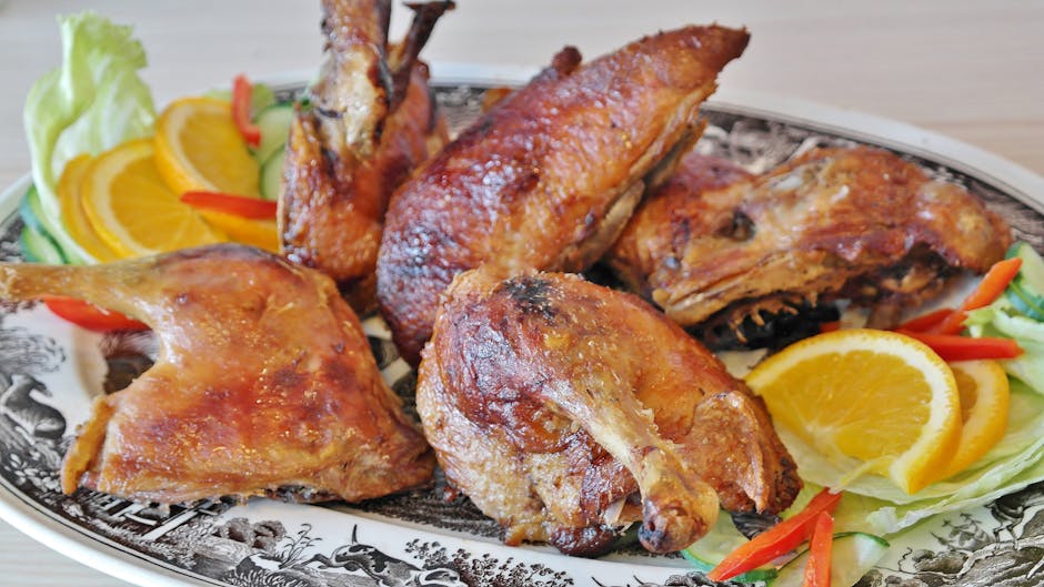 Daging Ayam Panggang di Piring