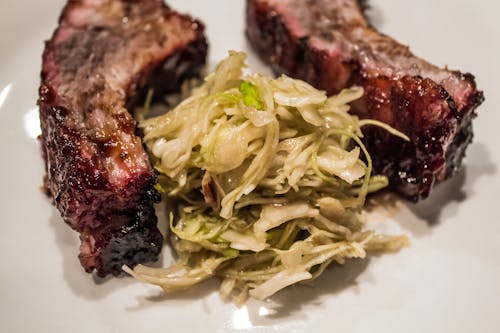 Free stock photo of barbarque, bbq ribs, coleslaw