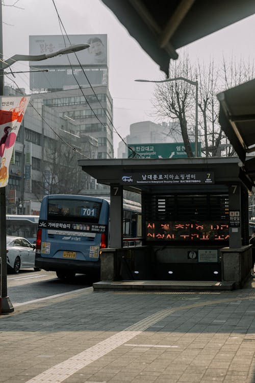 Ilmainen kuvapankkikuva tunnisteilla bussi, Etelä-Korea, jalkakäytävä