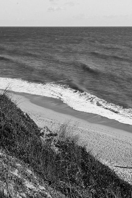 Ilmainen kuvapankkikuva tunnisteilla aalto, harmaasävyt, hiekka