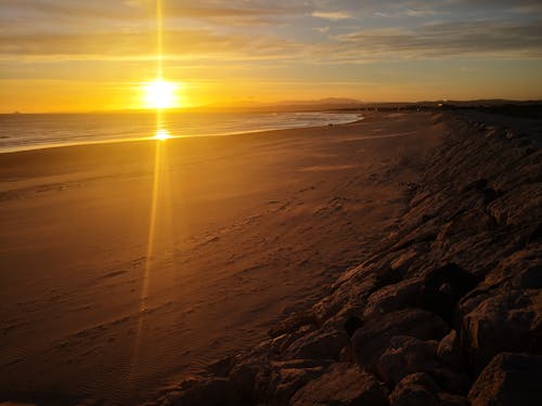 Scenic View of Sunset over the Sea