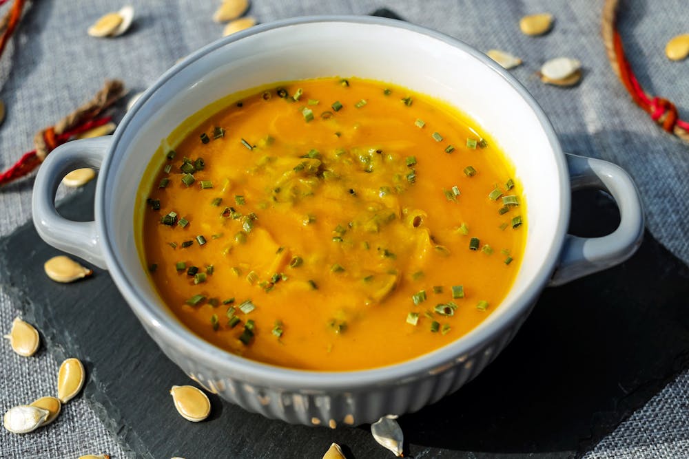 Kuri Squash Soup with Coconut Milk