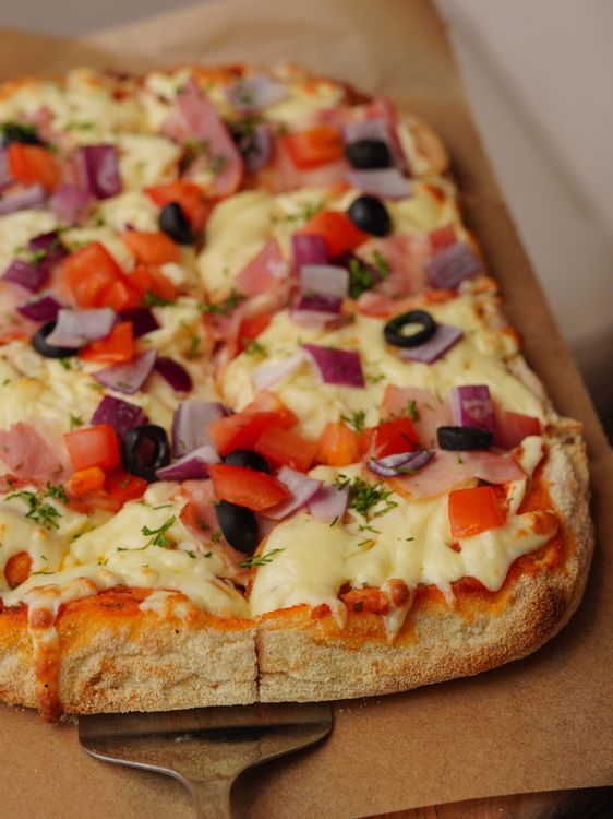 Homemade Pizza Rectangular Rectangle Shaped Pizza · Free Stock Photo