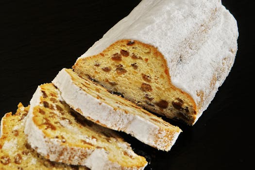 传统德国粗面粉切成薄片，撒上糖粉，非常适合作为甜点或早餐