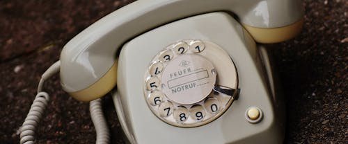 Free White Rotary Phone Stock Photo